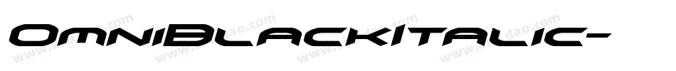 OmniBlackItalic字体转换