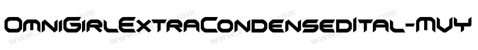 OmniGirlExtraCondensedItal-MVYLp字体转换