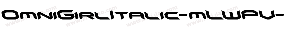 OmniGirlItalic-mLWPV字体转换