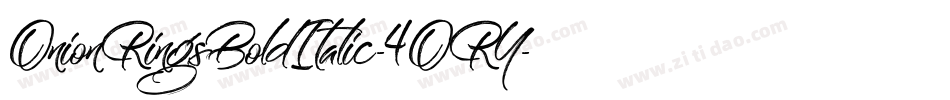 OnionRingsBoldItalic-4ORY字体转换