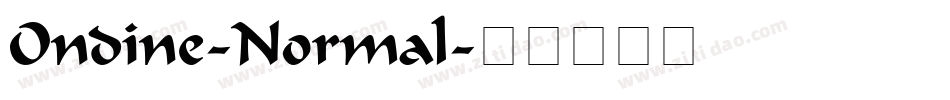 Ondine-Normal字体转换