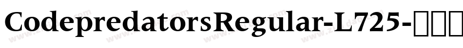 CodepredatorsRegular-L725字体转换