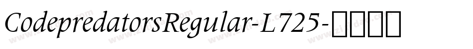 CodepredatorsRegular-L725字体转换