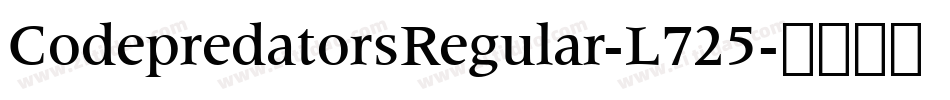 CodepredatorsRegular-L725字体转换