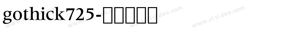 gothick725字体转换