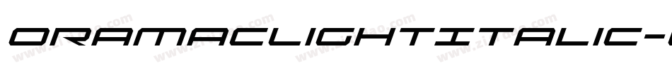 OramacLightItalic-6W71字体转换