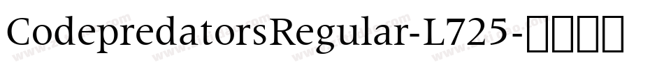 CodepredatorsRegular-L725字体转换