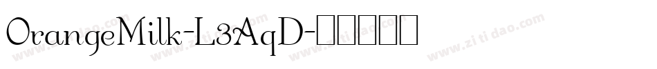 OrangeMilk-L3AqD字体转换