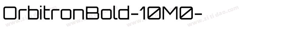 OrbitronBold-10M0字体转换
