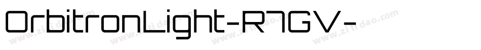 OrbitronLight-R7GV字体转换