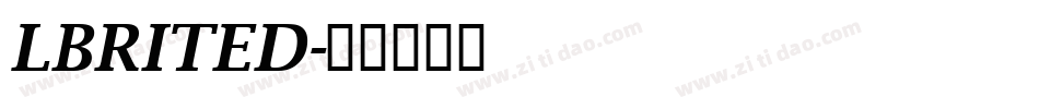 LBRITED字体转换