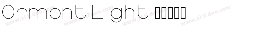Ormont_Light字体转换