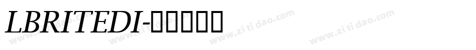 LBRITEDI字体转换
