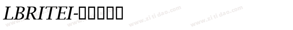 LBRITEI字体转换