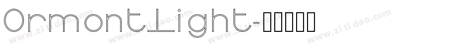Ormont_Light字体转换