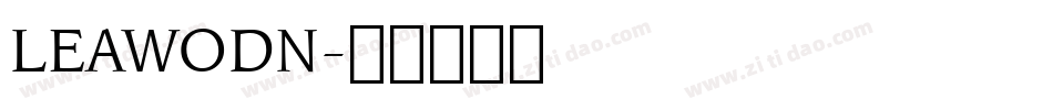 LEAWODN字体转换