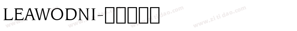 LEAWODNI字体转换