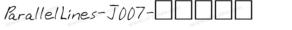 ParallelLines-J007字体转换