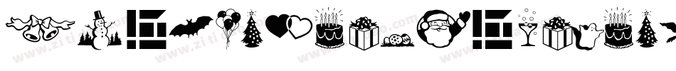 pf_holidays_candle字体转换