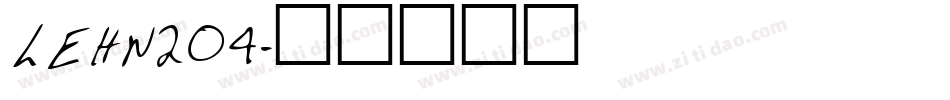 LEHN204字体转换