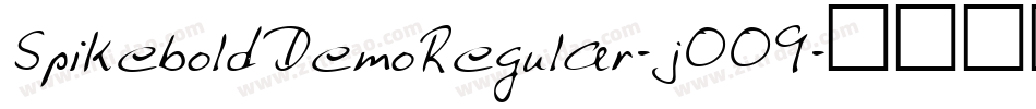 SpikeboldDemoRegular-j009字体转换