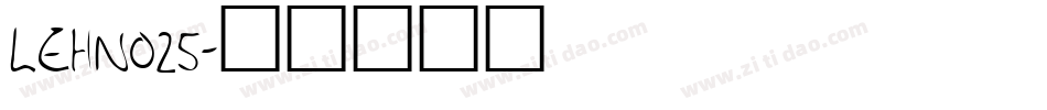 LEHN025字体转换