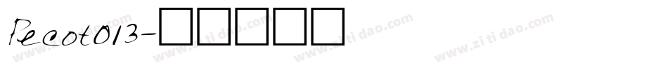 Pecot013字体转换