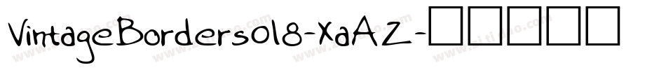 VintageBorders018-XaAZ字体转换