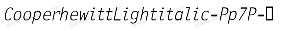 CooperhewittLightitalic-Pp7P字体转换
