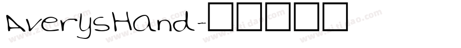 AverysHand字体转换