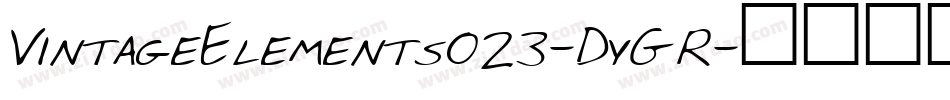 VintageElements023-DyGR字体转换