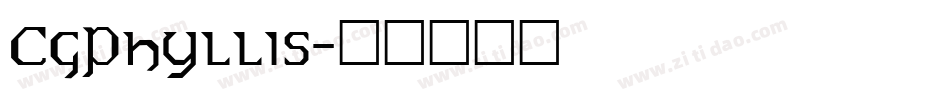 CgPhyllis字体转换