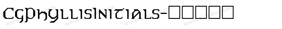 CgPhyllisInitials字体转换