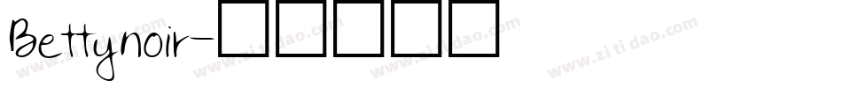 Bettynoir字体转换