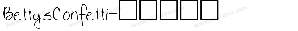 BettysConfetti字体转换