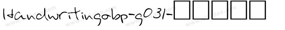 Handwritingobp-g031字体转换