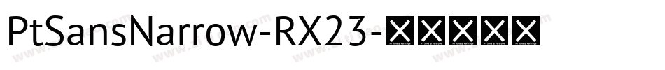 PtSansNarrow-RX23字体转换