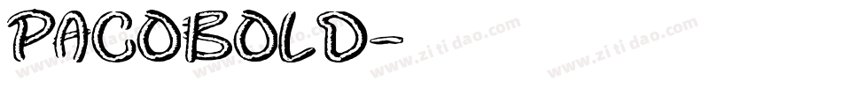 PACOBOLD字体转换
