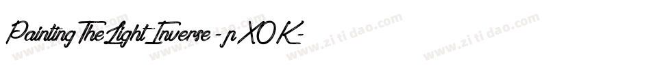 PaintingTheLightInverse-pX0K字体转换