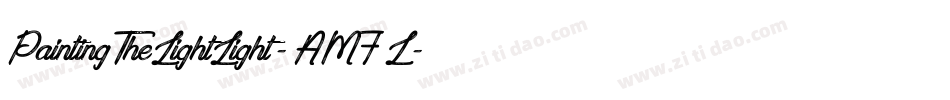 PaintingTheLightLight-AM7L字体转换