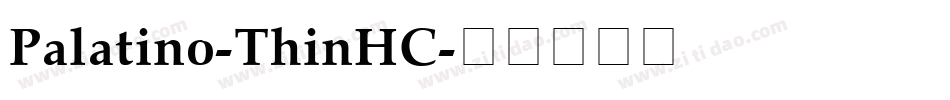 Palatino-ThinHC字体转换