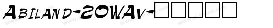 Abiland-2OWAv字体转换
