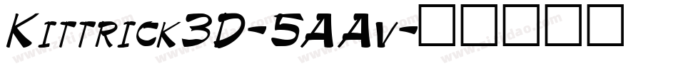 Kittrick3D-5AAv字体转换