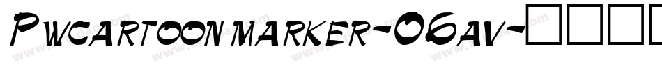 Pwcartoonmarker-06av字体转换