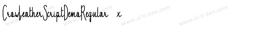 CrowfeatherScriptDemoRegular-xMdq字体转换
