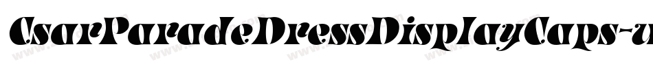 CsarParadeDressDisplayCaps-wJG9字体转换