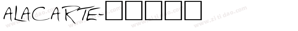 ALACARTE字体转换