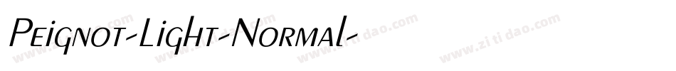Peignot-Light-Normal字体转换