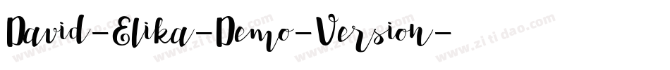 David-Elika-Demo-Version字体转换