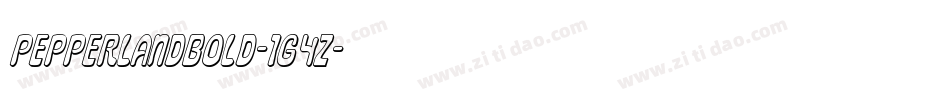 PepperlandBold-1g4Z字体转换